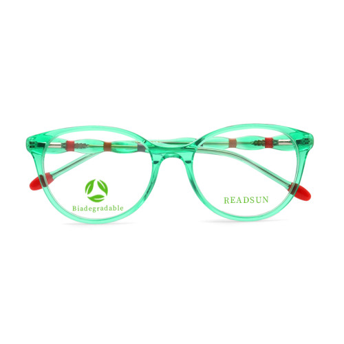 Biodegradable Acetate Teenager Optical Original Lantern Braid Design With Lamination Embossed Temple