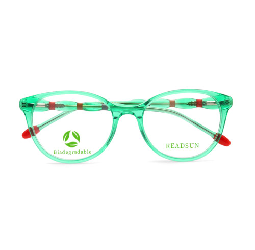 Biodegradable Acetate Teenager Optical Original Lantern Braid Design With Lamination Embossed Temple