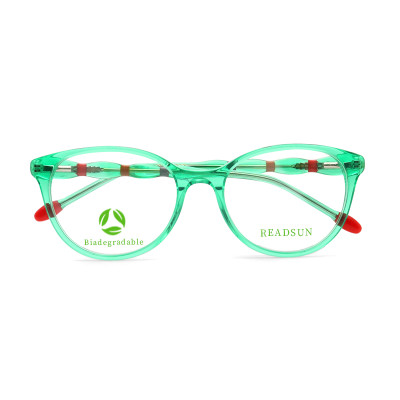 Biodegradable Acetate Teenager Optical Original Lantern Braid Design With Lamination Embossed Temple