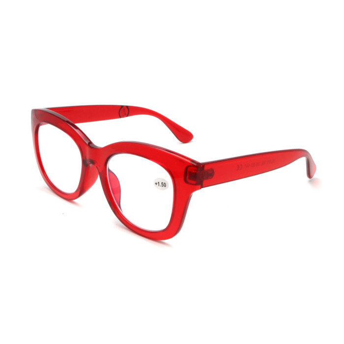 Big Full Frame Red Thick Reading Glasses