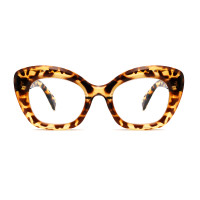 Trending High Quality Vintage Computer Plastic Tortoise Shell Glasses Anti Blue Light Round Women Eyewear Glasses