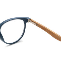 New vintage round plastic frame bamboo temple reading glasses for women
