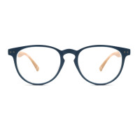 New vintage round plastic frame bamboo temple reading glasses for women