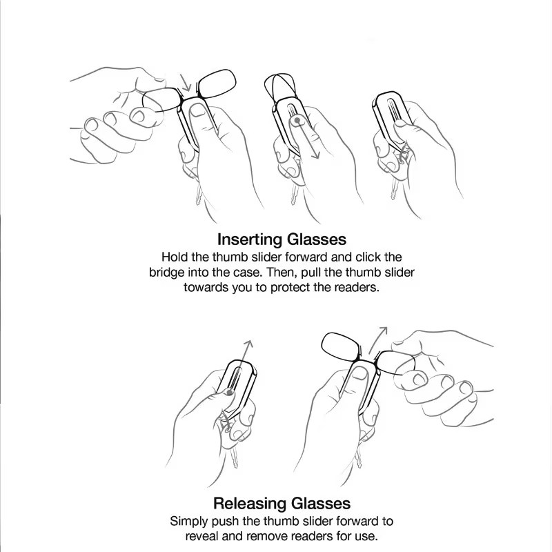 how to use keychain reading glasses