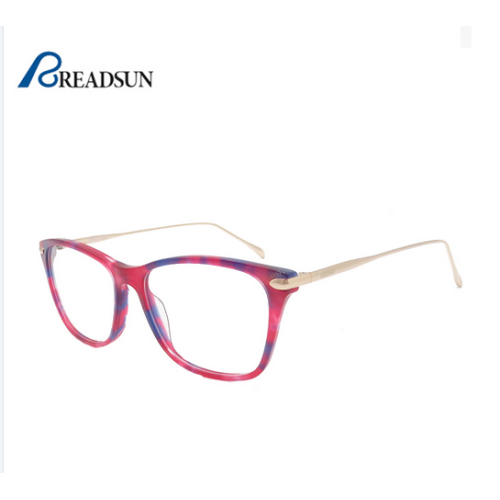 Optical Lens Glasses Acetate Metal Optical Glasses Frame with tortoise color