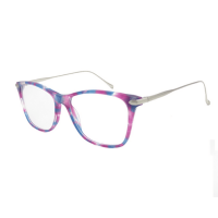 Optical Lens Glasses Acetate Metal Optical Glasses Frame with tortoise color