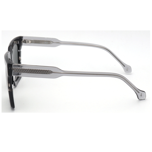 2023 polarized rectangular black acetate frame sunglasses for men