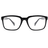 Black Fashion Black Square Spring Hinge Plastic CE Reading Glasses for Men